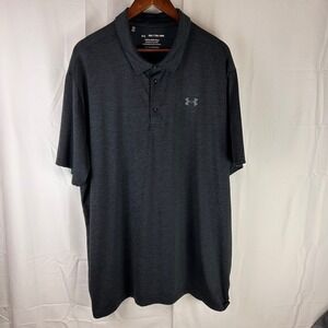 Under Armour Playoff Polo Mens XXL Dark Gray Heathered Loose Fit Golf Shirt